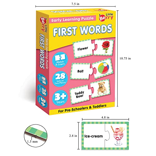 6th product image for Little Berry First Words Puzzle for Kids - 42 Thick Pieces- BachcheCompany.com