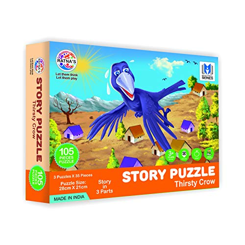 Interactive Jigsaw Puzzle & Storybook Set for Kids - The Thirsty Crow- BachcheCompany.com