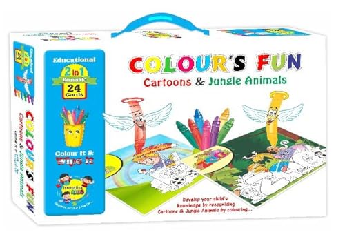 Double the Fun: Yash Toys Colour's Fun Big Cartoons & Planets - 24 Reusable for Kids- BachcheCompany.com