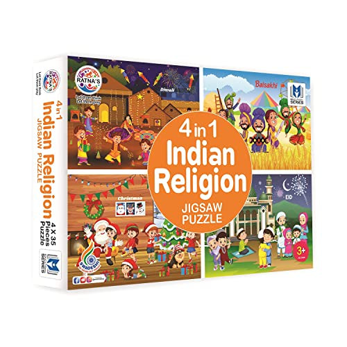 Indian Religion Jigsaw Puzzle for Kids - 4 x 35 Pieces- BachcheCompany.com