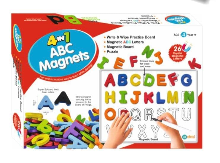 Versatile 4-in-1 ABC Magnets for Kids - Indoor & Outdoor Fun- BachcheCompany.com