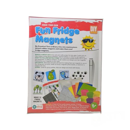 4th product image for Create 12 Colorful Fridge Magnets with Magnetic Masterpieces Kit- BachcheCompany.com