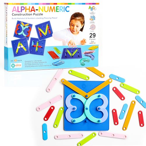 Preview image Fun Learning Game for Kids | Alpha-Numeric Construction Puzzle Toy- BachcheCompany.com