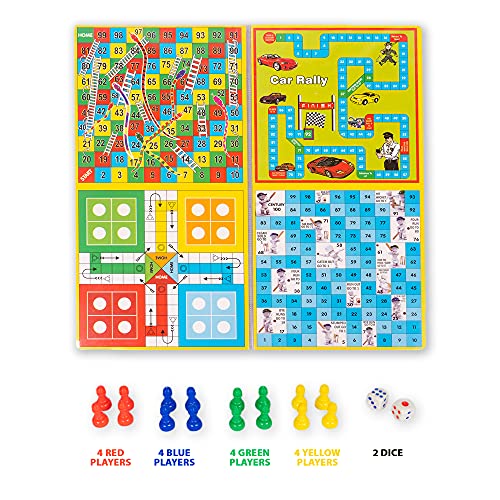 Preview image 4th product image for Fun and Educational 5-in-1 Board Game Set for Kids and Adults- BachcheCompany.com