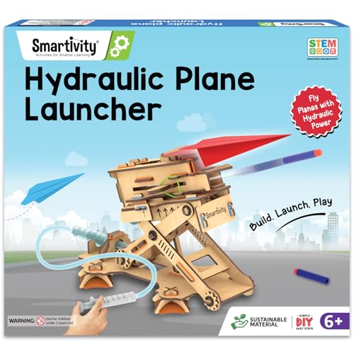 Preview image 2-in-1 Hydraulic Aeroplane & Dart Launcher Toy for Kids | DIY Science Toy for 6-14 Years Old | Exciting Birthday Gift for Boys & Girls- BachcheCompany.com