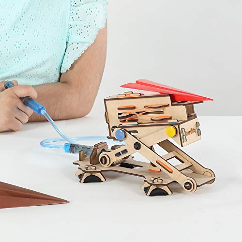 2nd product image for 2-in-1 Hydraulic Aeroplane & Dart Launcher Toy for Kids | DIY Science Toy for 6-14 Years Old | Exciting Birthday Gift for Boys & Girls- BachcheCompany.com