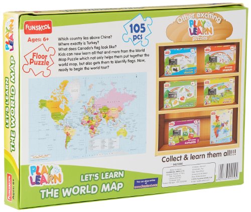 Preview image 3 for Funskool World Map Puzzle for 6+ Kids