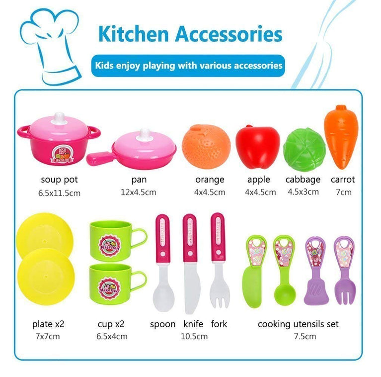 Preview image 2 for Kitchen Set for Kids Girls - DIY Luxury Pretend Play Set