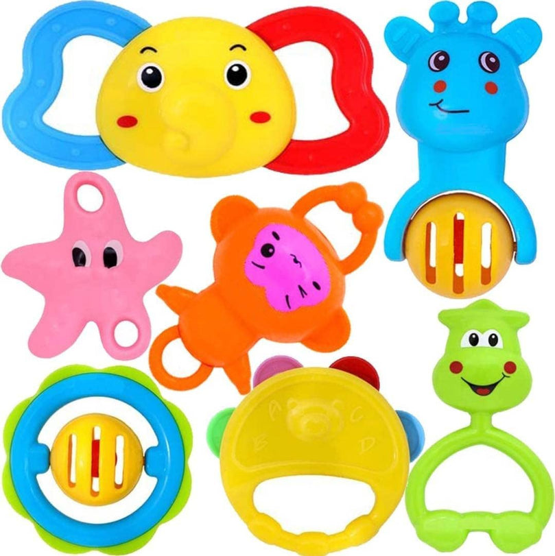 7 Pcs Baby Rattles Teethers - Attractive Toys - BachcheCompany.com