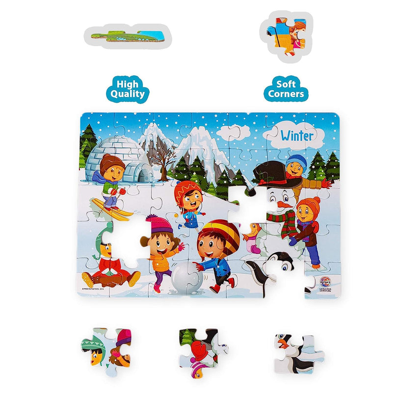 9th product image for 4-in-1 Indian Seasons Jigsaw Puzzle for Kids - BachcheCompany.com