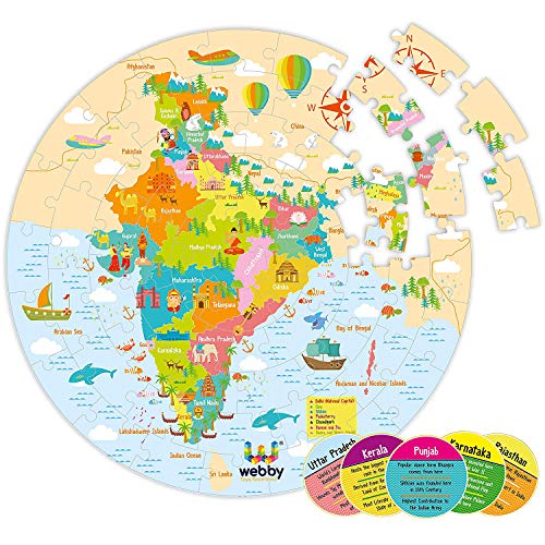 Explore the Wonders of India: Amazing Map Jigsaw Puzzle - BachcheCompany.com