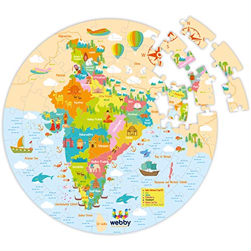 7th product image for Explore the Wonders of India: Amazing Map Jigsaw Puzzle - BachcheCompany.com