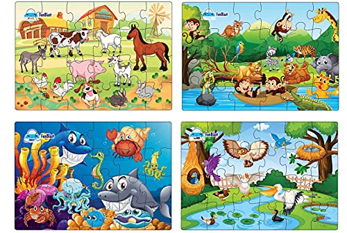 Animal and Bird Jigsaw Set - Kids Puzzles (96 pcs) - BachcheCompany.com