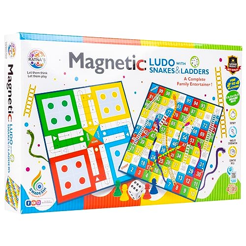 Fun Family Game: Magnetic Snakes and Ladders + Ludo - BachcheCompany.com