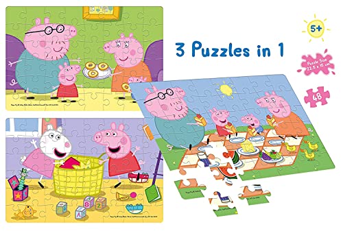 Preview image 4th product image for 48-Piece Peppa Pig Puzzles for Kids | Ages 5+ - BachcheCompany.com