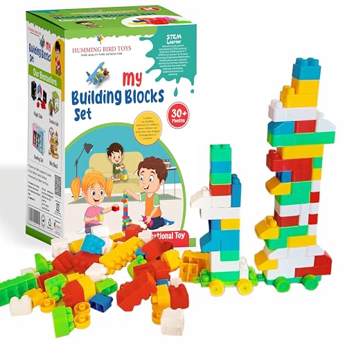 Preview image Colorful Mega Puzzle Blocks for Kids - 100 Pieces - BachcheCompany.com