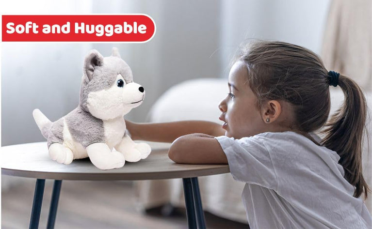 Preview image 4 Product Image for - BC9048875630905 for Plush Husky Dog Stuffed Animal - 35cm Grey