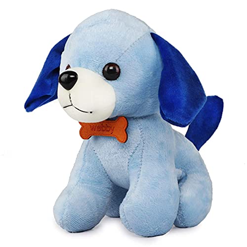 Adorable Webby Soft Animal Plush Dog Toy - 20cm Blue - BachcheCompany.com