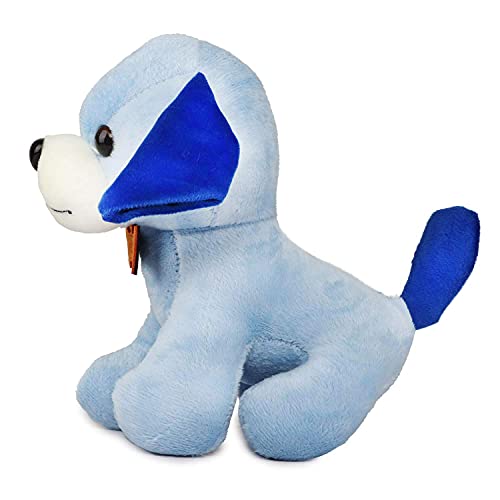 3rd product image for Adorable Webby Soft Animal Plush Dog Toy - 20cm Blue - BachcheCompany.com