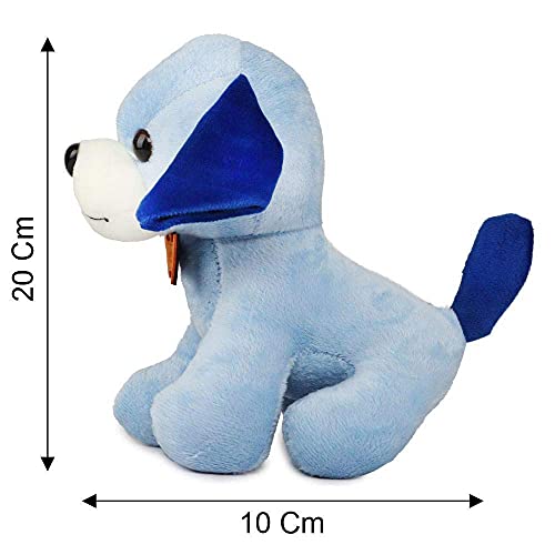 Preview image 5th product image for Adorable Webby Soft Animal Plush Dog Toy - 20cm Blue - BachcheCompany.com