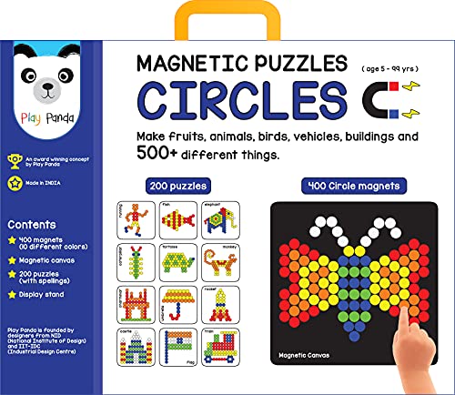 2nd product image for Fun Magnetic Puzzles for Kids - 400 Magnets, 200 Puzzles, Display Stand - BachcheCompany.com