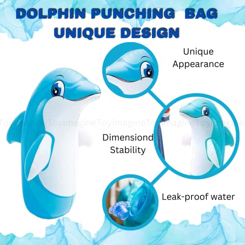 2nd product image for Fun Inflatable Dolphin Toy for Toddlers - Great for Playtime! - BachcheCompany.com