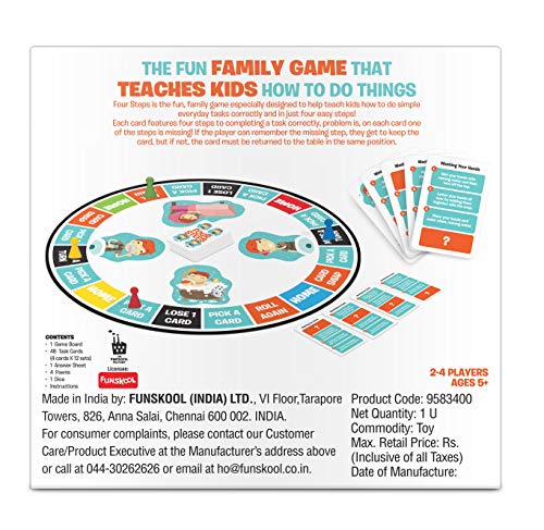 3rd product image for Simple Family Game for Daily Routine - Funskool Four Steps - BachcheCompany.com