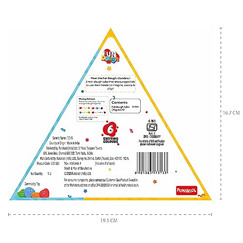 3rd product image for Funskool FunDough Mini Fun Pack: Multicolour Dough Toy for Kids - BachcheCompany.com