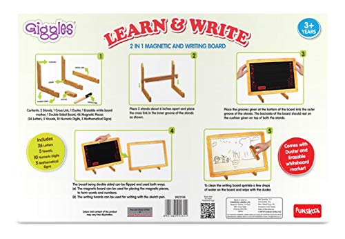 3rd product image for Funskool 2-in-1 Magnetic Slate: Early Learning Toy - BachcheCompany.com