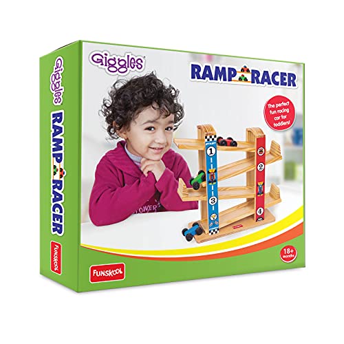 2nd product image for Giggles Funskool Ramp Racer Toy with 3 Mini Cars - Free Wheeling! - BachcheCompany.com