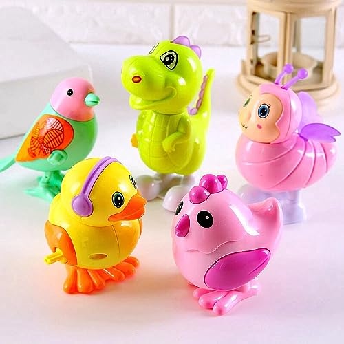 Preview image 1 Product Image for - BC9053857251641 for Colorful Jumping Bird Animals Key Operated Wind-up Toys - Pack of 3