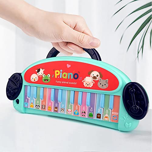 5th product image for Fun and Versatile Portable Piano with Animal Sounds - Blue - BachcheCompany.com