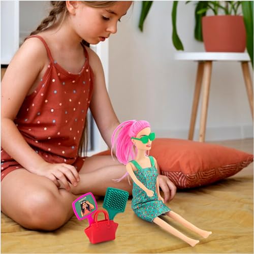 3rd product image for Myra Doll - Moveable Arms and Legs, Green Dress - BachcheCompany.com