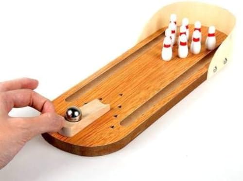 5th product image for Fun Bowling Game Toy Set for Kids - Mini Wooden Desktop Version - BachcheCompany.com