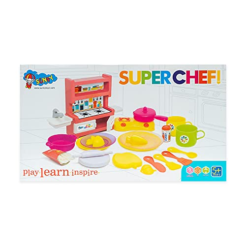 Preview image 7th product image for Roleplay Kitchen Play Set for Kids - Superchef Kitchen Set - BachcheCompany.com