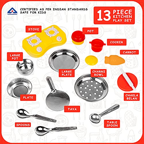 2nd product image for Perfect Roleplay Kitchen Set for Kids - Pretend Play Vessels Set - BachcheCompany.com