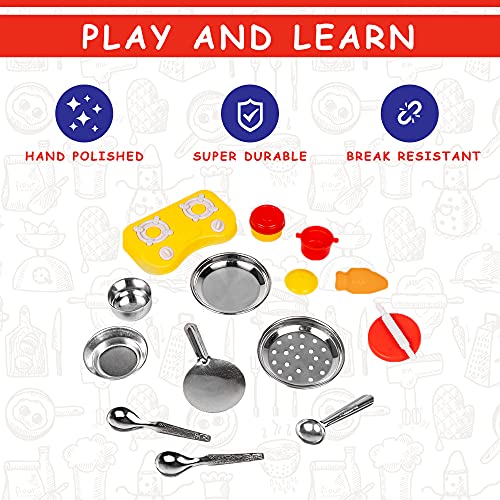 3rd product image for Perfect Roleplay Kitchen Set for Kids - Pretend Play Vessels Set - BachcheCompany.com