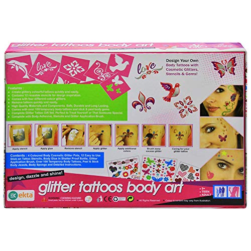 Preview image 4th product image for Shimmering Body Art: Glitter Body Tattoos - BachcheCompany.com